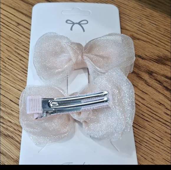 Blush Pink Hair Bows - Picture 3 of 5